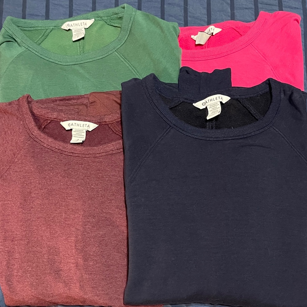 Bulk Athleta Sweatshirt Bundle - Green, Pink, Maroon, and Navy size small